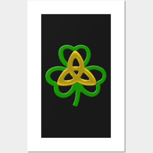 Shamrock And Trinity Knot Posters and Art